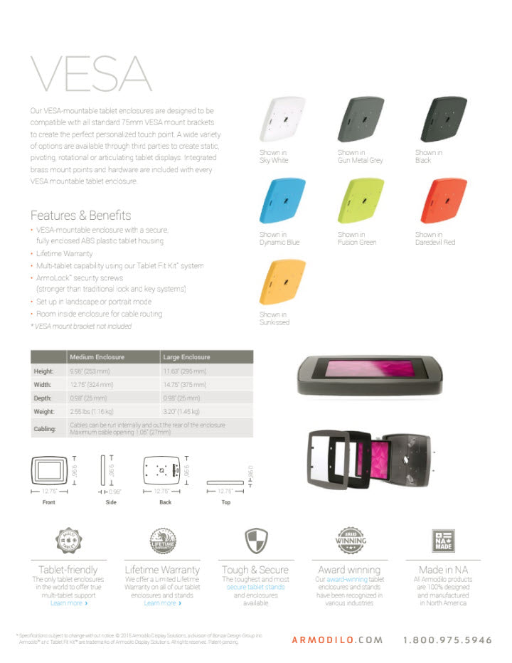 VESA Enclosure: Effortlessly Secure and Mount Your Tablet