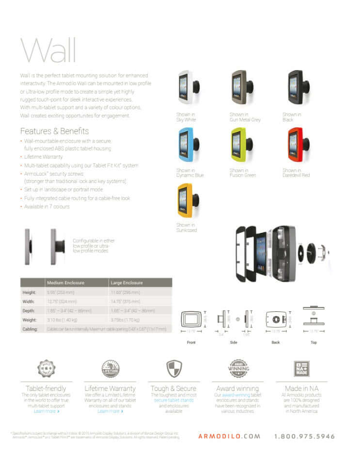 Wall: Secure & Low-Profile Tablet Mounting