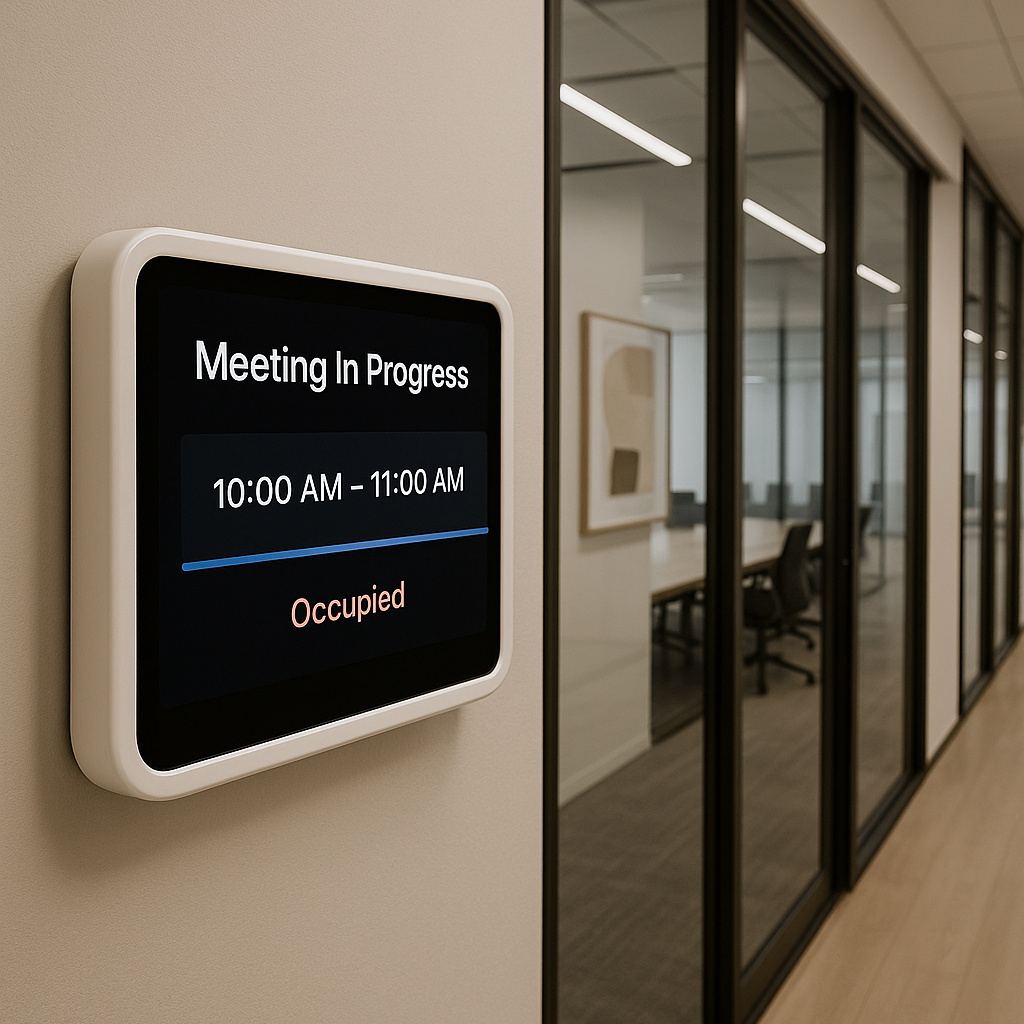 Revi — wall-mounted tablet housing for smart automation in office