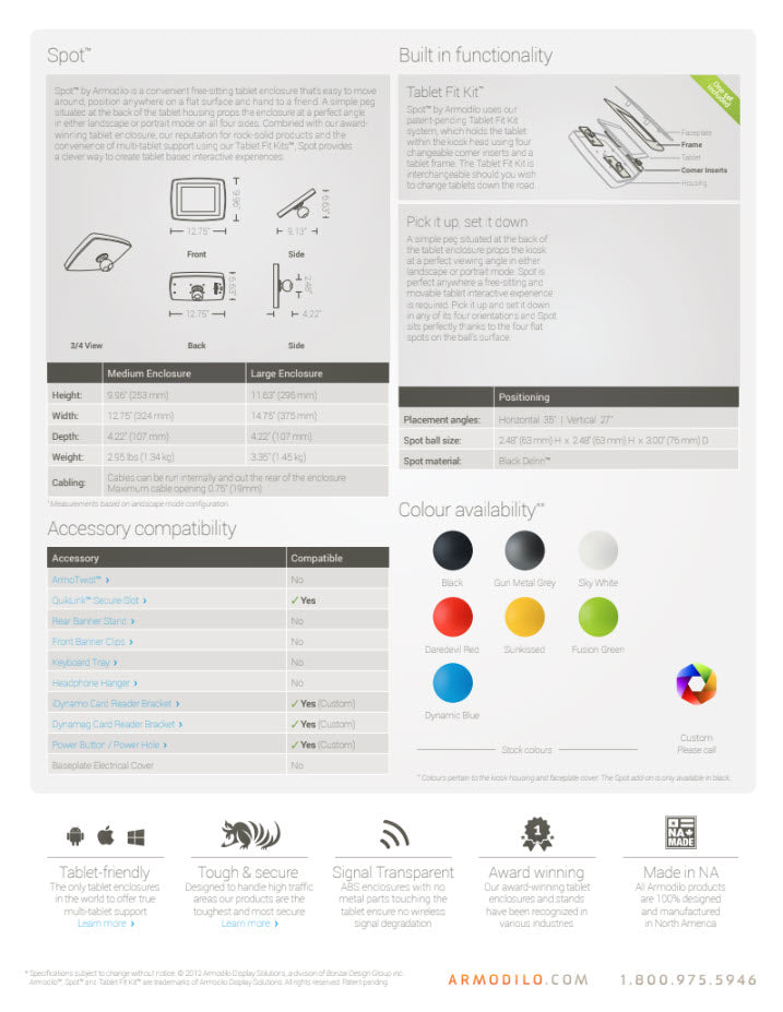 Spot: Secure & Portable Tablet Kiosk